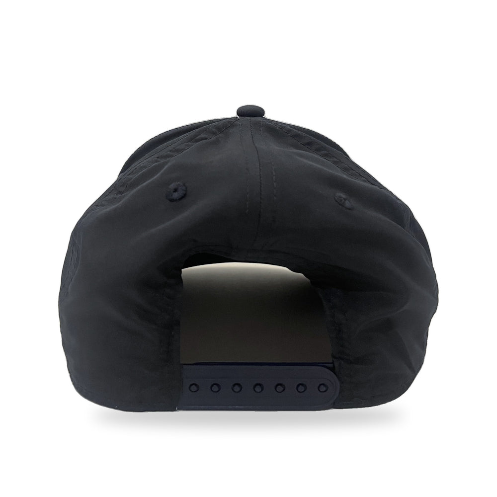 Irish Riviera Golf Rope Cap in The Classic, navy, back view with snapback closure
