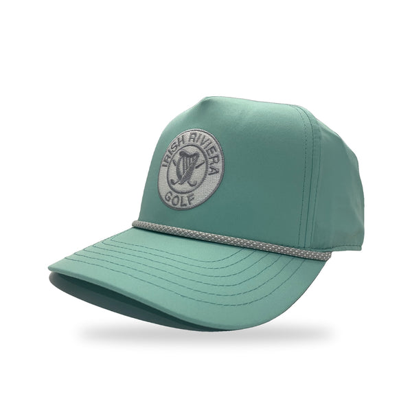 Irish Riviera Golf Rope Cap in The Sea Breeze, seafoam, three-quarter view